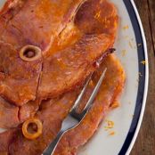 Glazed Ham Steak with Maple Mustard