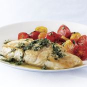 Pan-Seared Halibut with Salmoriglio