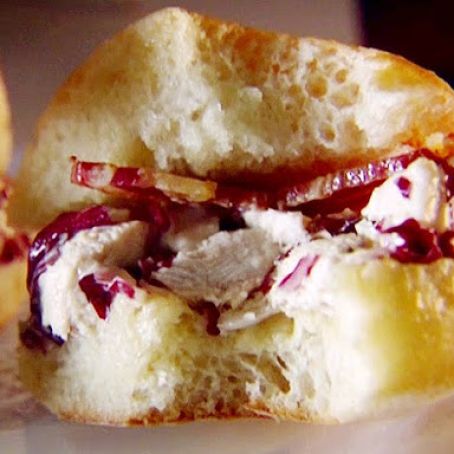 Curried Chicken Sandwich with Radicchio and Pancetta