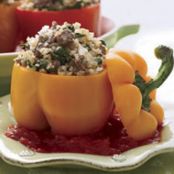 Bulgur, Beef Stuffed Peppers
