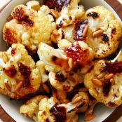 Roasted Cauliflower with Dates and Pine Nuts