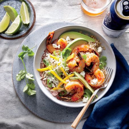 Shrimp & Bean Burrito Bowl (600 calories)