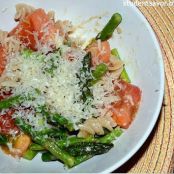 Asparagus Tomato and Cheese Fusilli