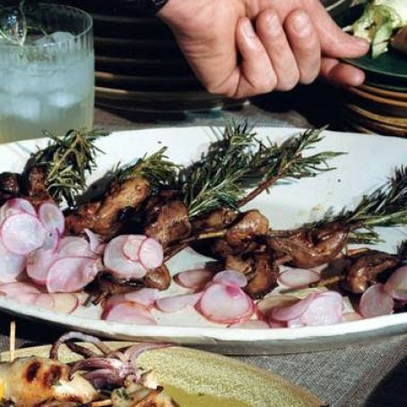 CHICKEN LIVER SKEWERS w/ROSEMARY