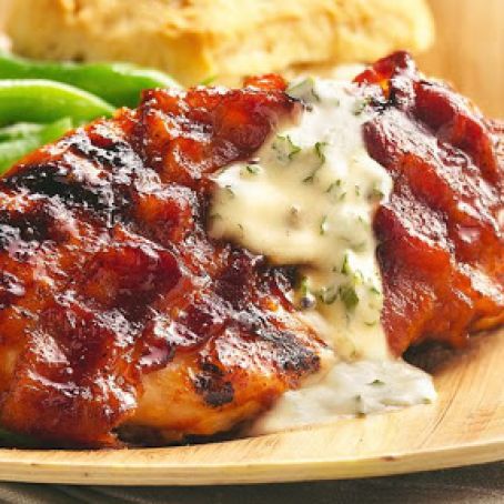 Double Barbecue Bacon-Wrapped Grilled Chicken