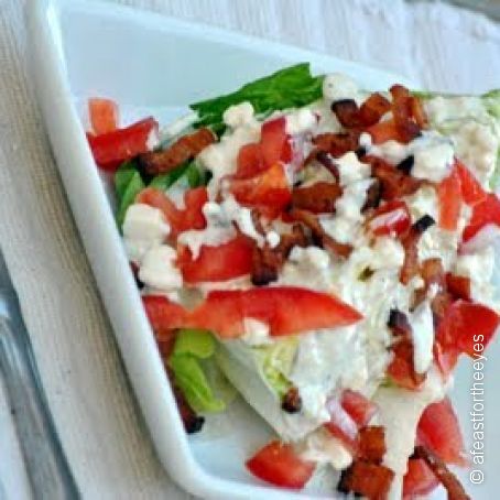 Wedge Salad with Homemade Bleu Cheese Dressing