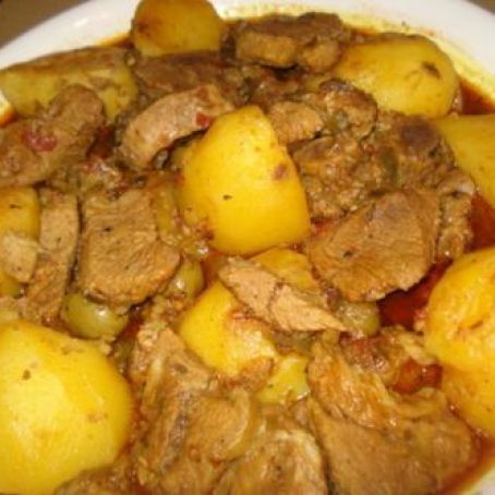 Cuban Beef and Potato Stew from Just a Pinch