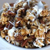 Cinnamon Caramel Corn with Pecans & White Chocolate