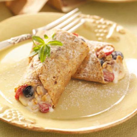 French Toast Fruit Filled Wraps Recipe