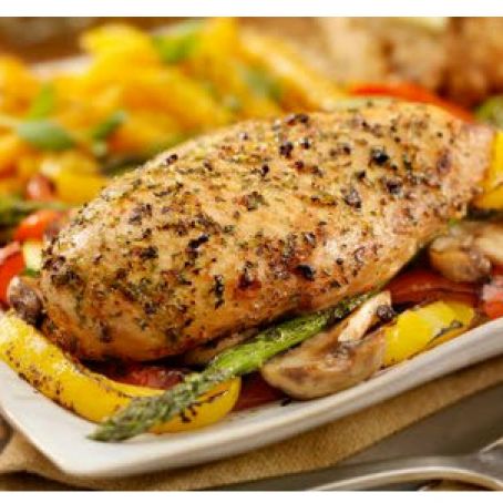 Roasted Chicken and Veggies in One Pan