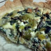 Swiss chard, leek, panchetta and thyme quiche