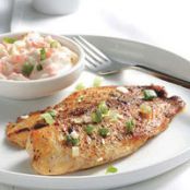 Lemon-Curry Tilapia and Cool Cucumber Salad