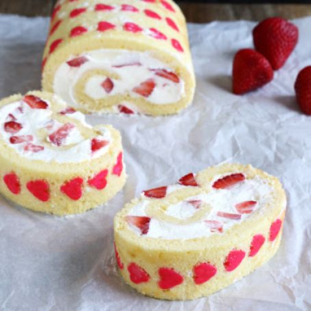 Gluten Free Strawberry Cake Roll - Gluten-Free on a Shoestring