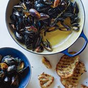 Mussels with Saffron and Citrus