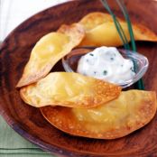 Potato-Cheese Dumplings with Sour Cream-Chive Dip