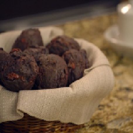 Soft Chocolate Cherry Muffins
