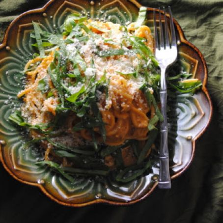 Creamy Pumpkin Pasta with Chorizo