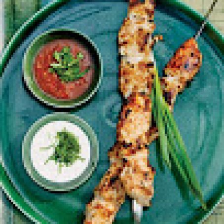 Tomato-and-Cilantro-Marinated Chicken Shashlik