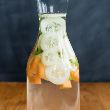 Cucumber Melon Mint Infused Water
