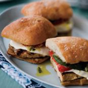 Grilled Chicken Sandwiches with Mozzarella, Tomato and Basil