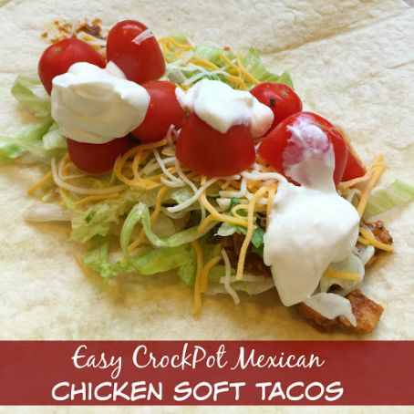 Crockpot Chicken Soft Tacos