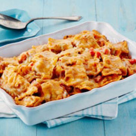 Tomato-Basil Ravioli Bake with Parmesan