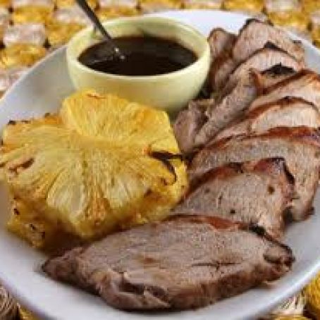 Grilled Pineapple-glazed pork