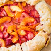 Rustic Strawberry Peach Galette