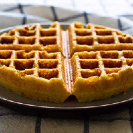 GF - Cornbread Waffles w/Berry Topping