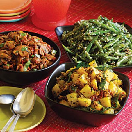 Potato stir-fry with Mint & Cilantro