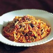 Tomato Sauce with Black Olives and Cream