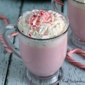 Slow Cooker Candy Cane White Hot Chocolate