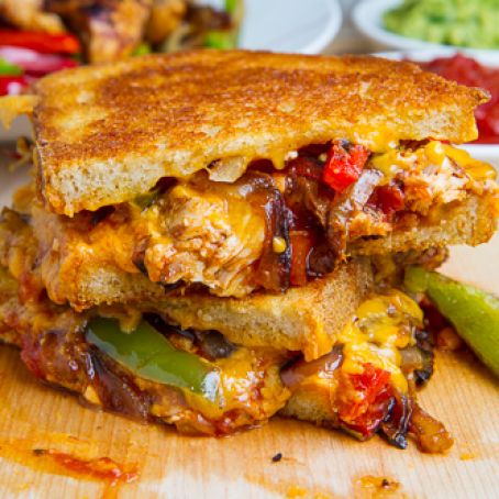 Chicken Fajita Grilled Cheese