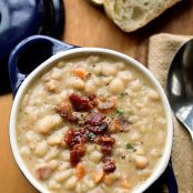 Creamy White Bean Stew With Smokey Bacon