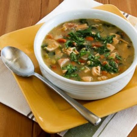 Chicken and Pinto Bean Soup with Lime and Cilantro