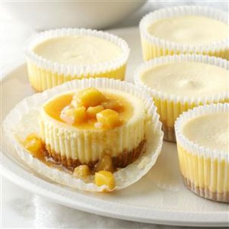Easy Mini Caramel Apple Cheesecakes