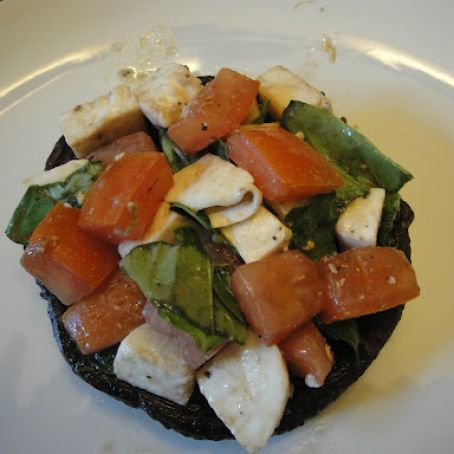 Grilled Portobello Mushrooms with Tomatoes and Fresh Mozzarella
