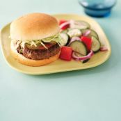 Taco Burgers with Cucumber Salad