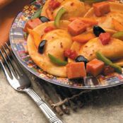 MINI PIEROGIES WITH HAM AND PEPPERS