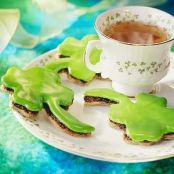 Irish Black Bun Shamrock Cookies