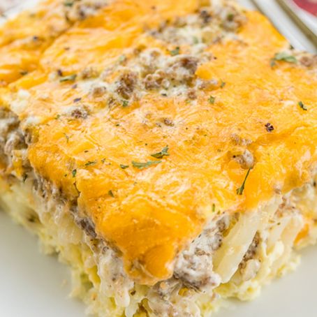 Sausage Hashbrown Breakfast Casserole