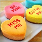 Conversation Heart Cheesecakes