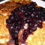 Buttermilk Pancakes with Blueberry Compote