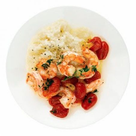 Creamy Rice with Roasted Shrimp