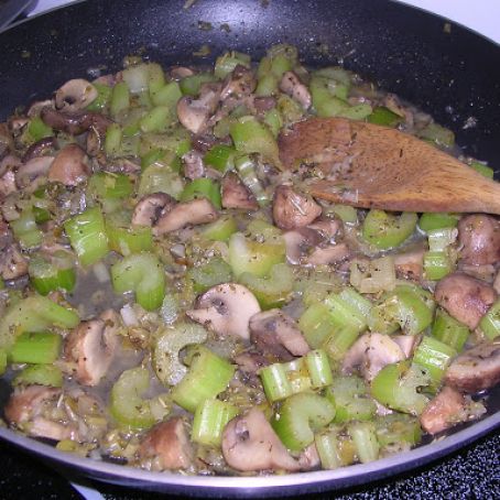 Celery, Mushroom and Leeks Sauteed