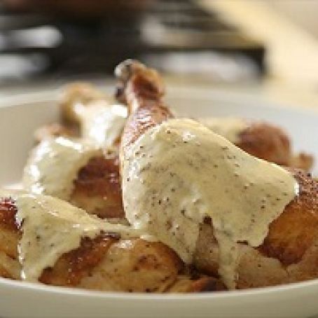 Pan-Roasted Chicken with Creamy Mustard Sauce
