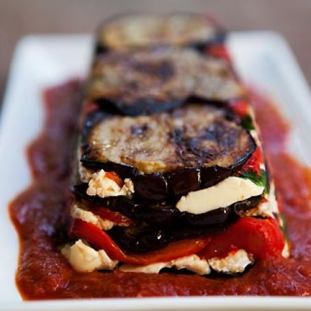 Eggplant and Red Pepper Terrine
