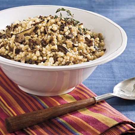 Israeli Couscous With Roasted Mushrooms