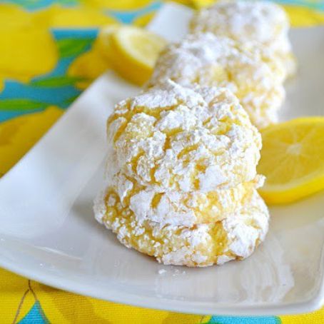 Low Fat Lemon Crinkle Cookies