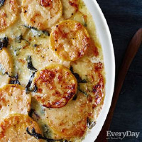Cheesy Squash & Chard Gratin
